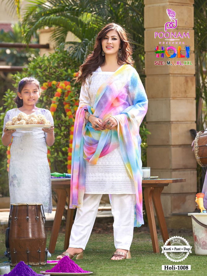 Poonam Holi Special Wholesale Cotton Readymade Salwar Suits Catalog